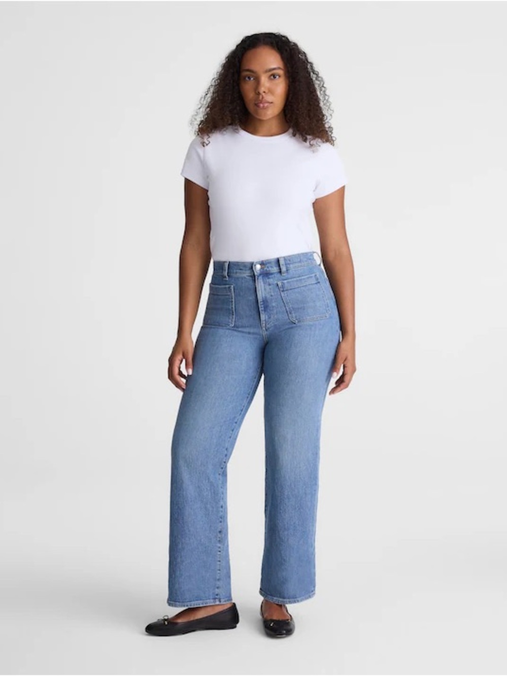 Madewell Wide-Leg Jeans in Light Blue Wash